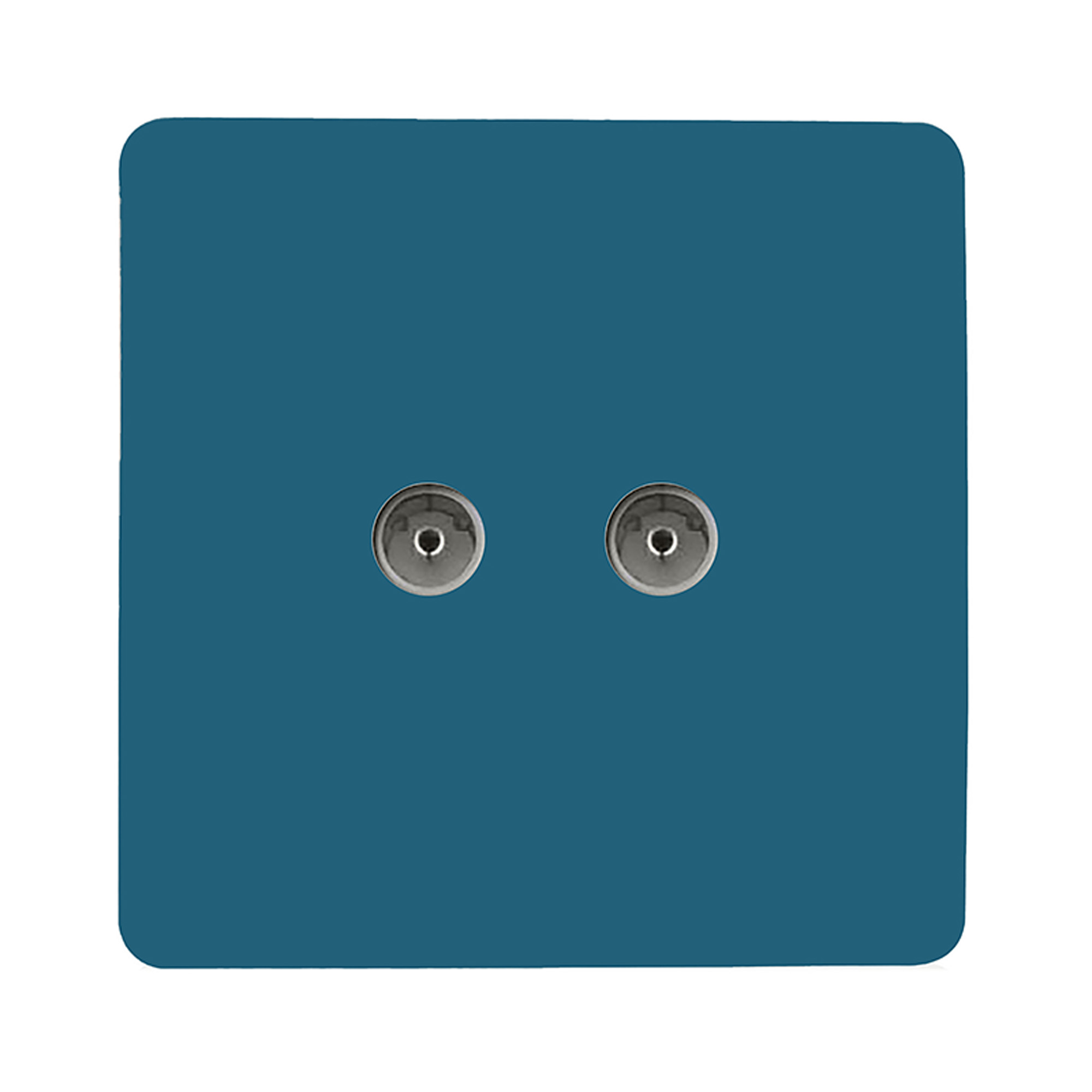 ART-2TVSOB  Twin TV Co-Axial Outlet Ocean Blue